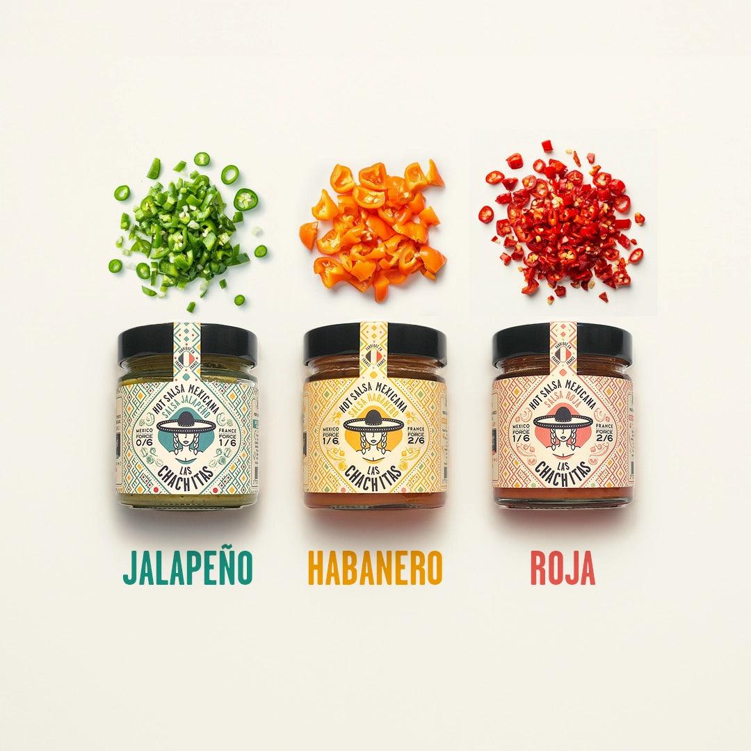 Pack de 3 hot salsas