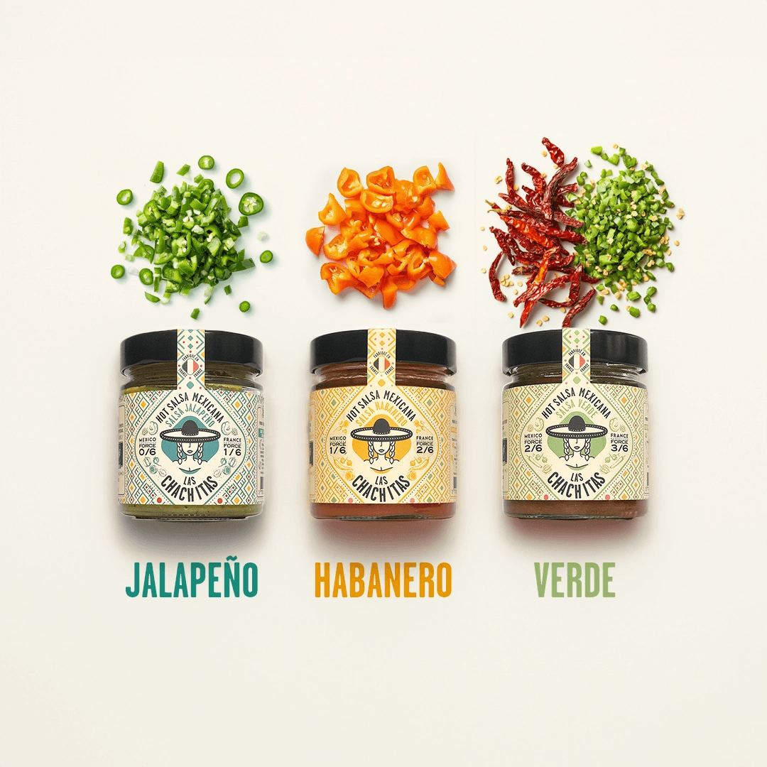 Pack of 3 hot salsas